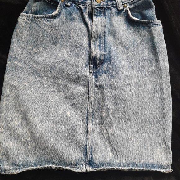 GITANO Express Acid Wash Denim Pencil Skirt - Vintage 80s/90s Vibes! - Picture 8 of 9